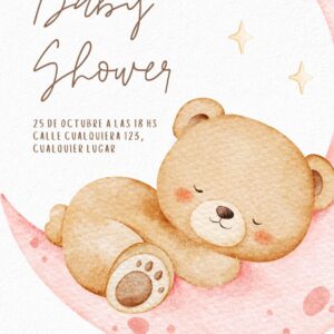 Tarjeta de Invitación Vertical a Baby Shower 4