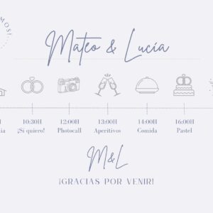 Tarjeta de Invitación Horizontal a Boda  2