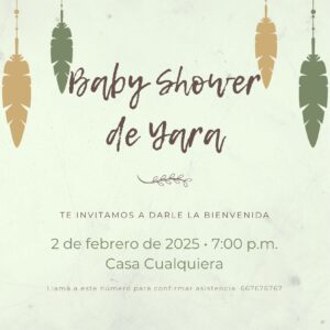 Tarjeta de Invitación Cuadrada a Baby Shower 4