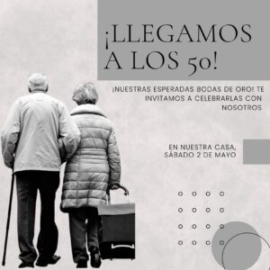 Tarjeta de Invitación Cuadrada a Boda de Oro 1