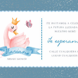 Tarjeta de Invitación Horizontal a Baby Shower 3