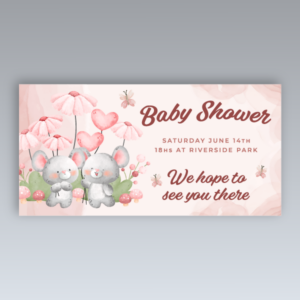 Lona para Baby Showers Diseño 4