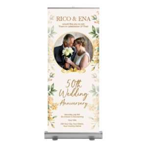 Roll Up para Bodas de Oro Diseño 1