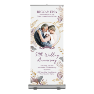 Roll Up para Bodas de Oro Diseño 3